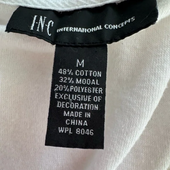 INC White Hooded Cover-Up with Pocket Sz M - Picture 4 of 4